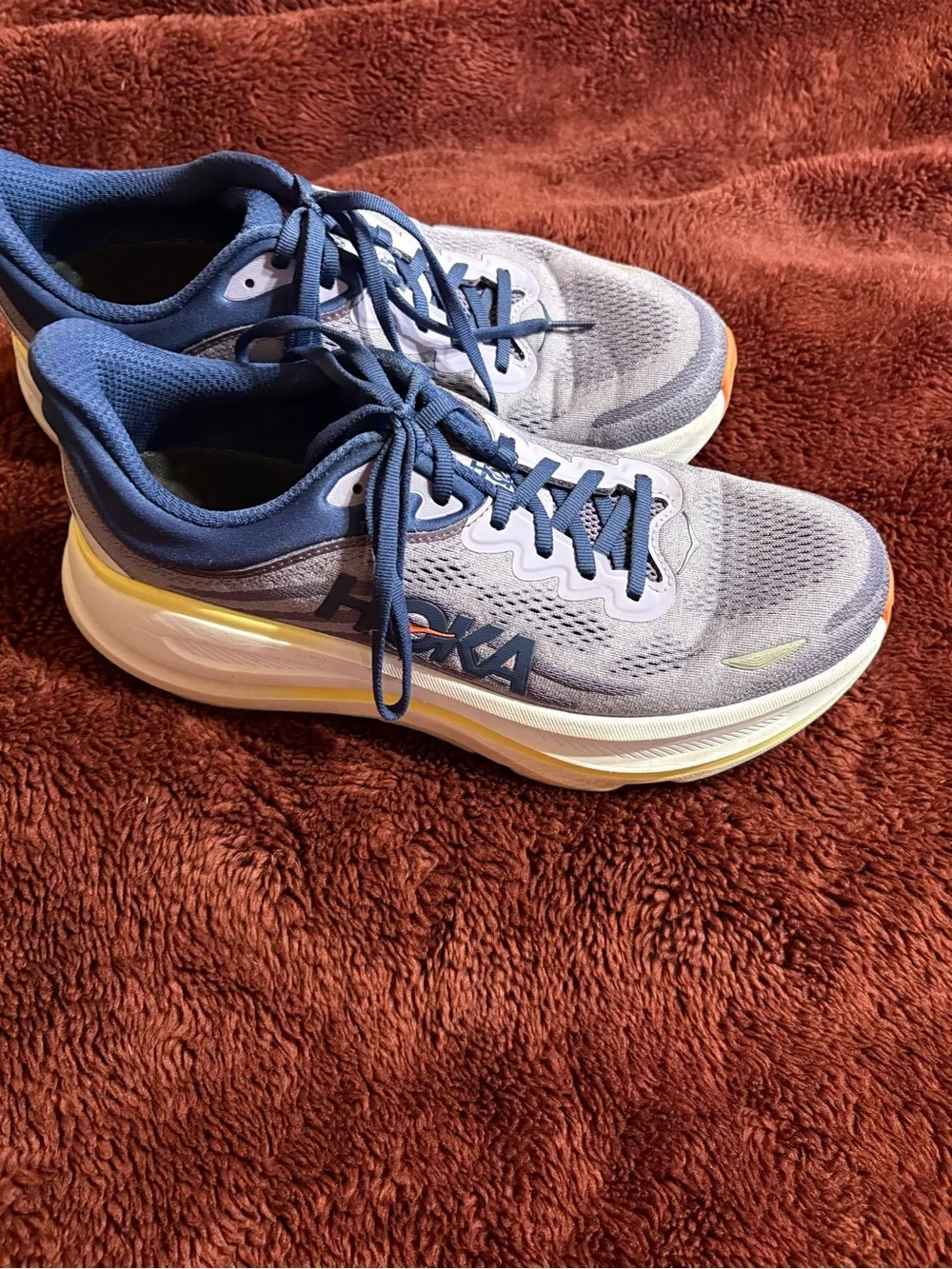 Hoka Women's Purple Athletic Shoes with Yellow Accents